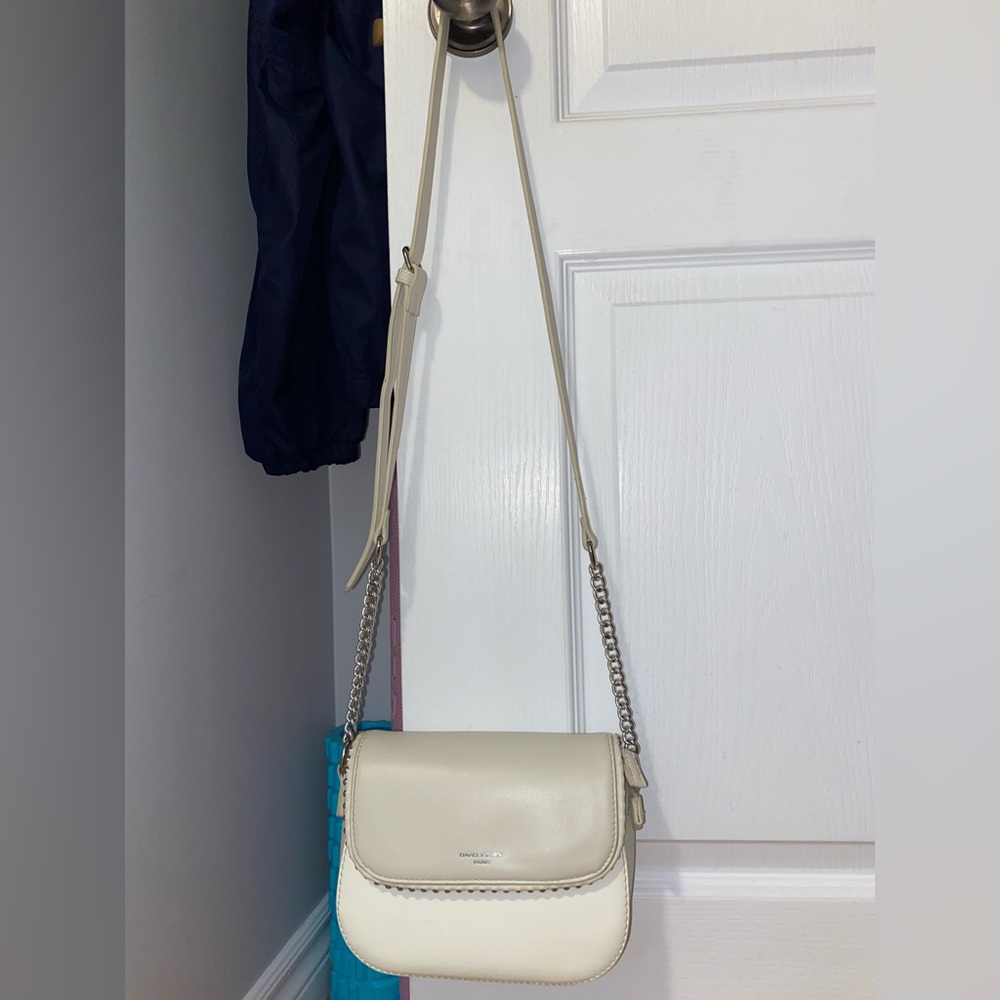David Jones White Crossbody Purse